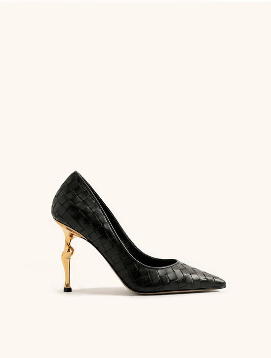 Hazel Woven Heels - Black | JW PEI