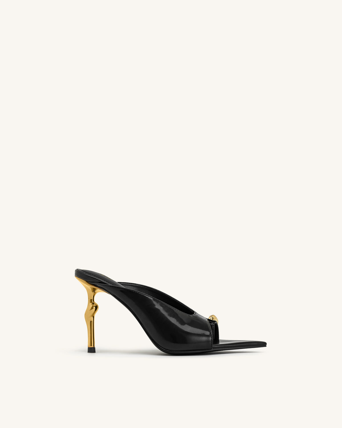 Noemi Pointed-Toe Mule Heels - Black | JW PEI