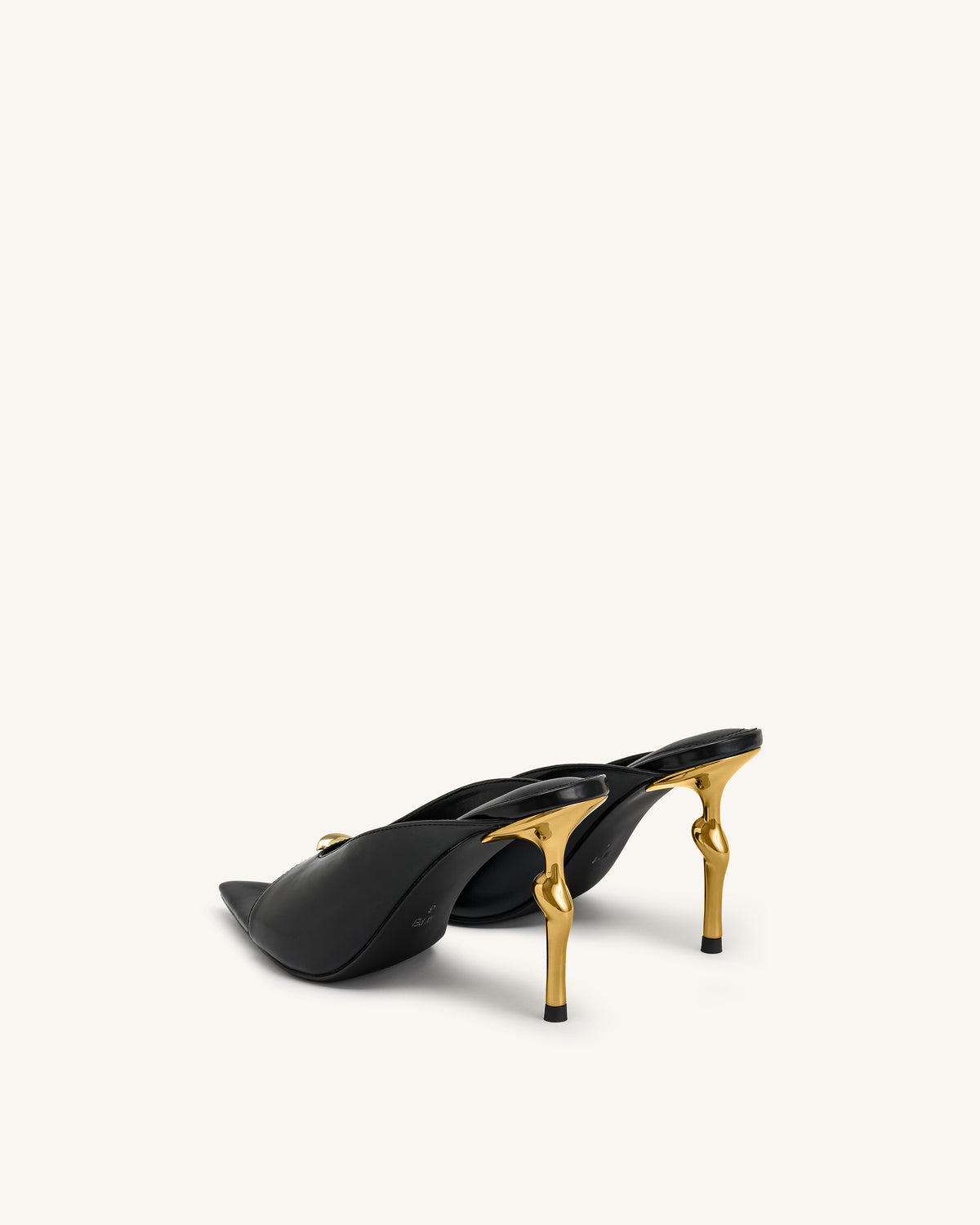Noemi Pointed-Toe Mule Heels - Black | JW PEI