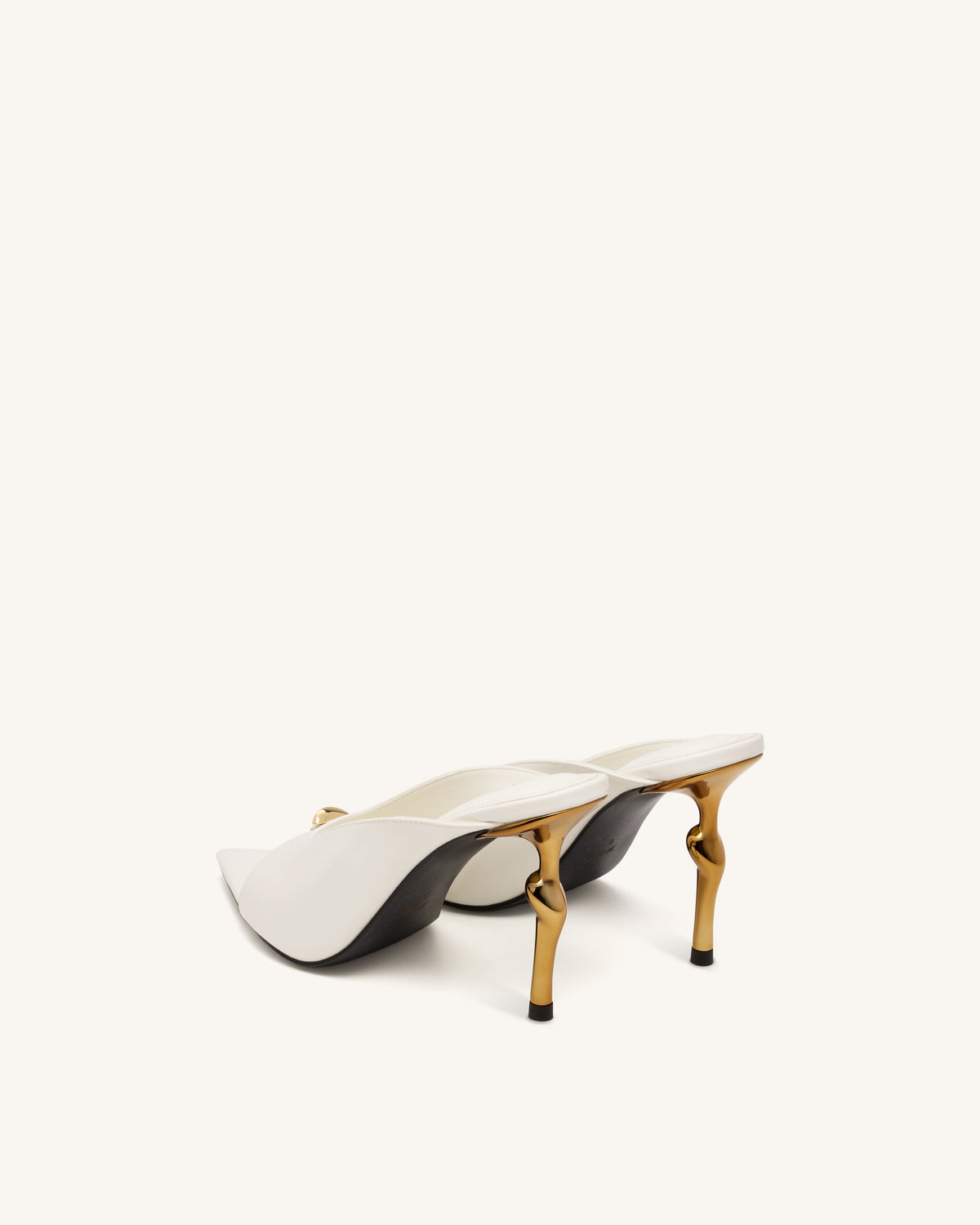 Noemi Pointed-Toe Mule Heels - White | JW PEI