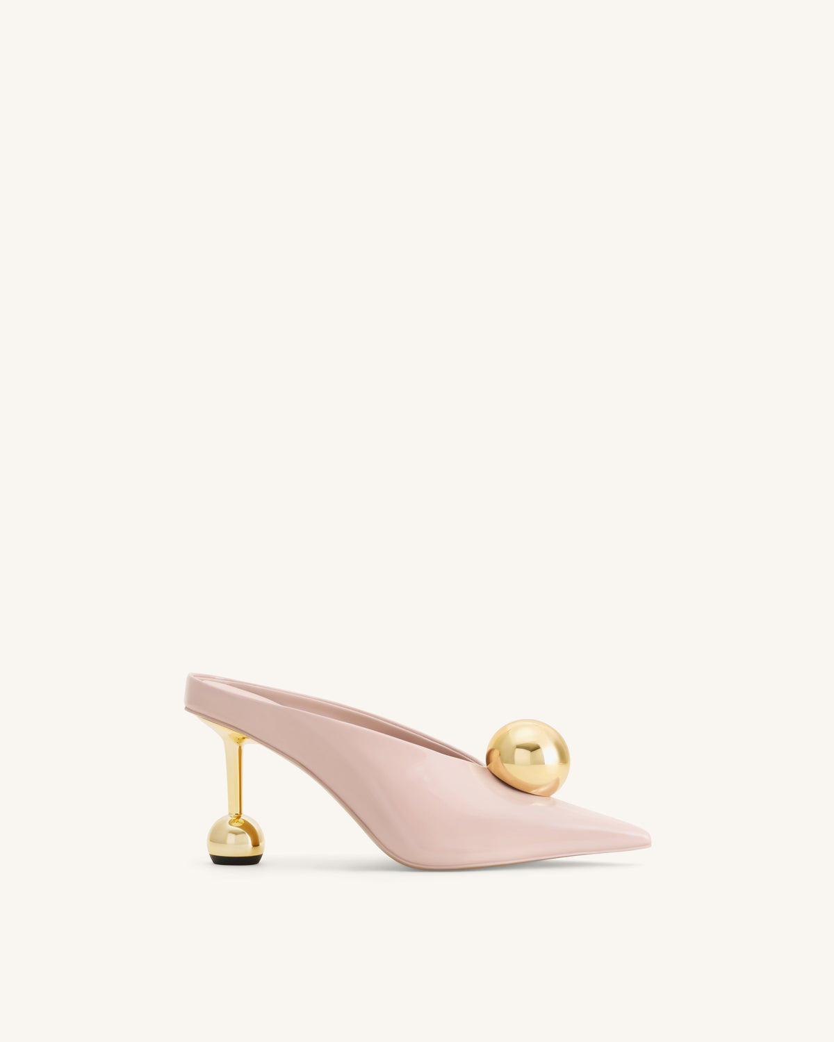 Sofia Angled Vamp Heel Mules - Dusty Pink | JW PEI
