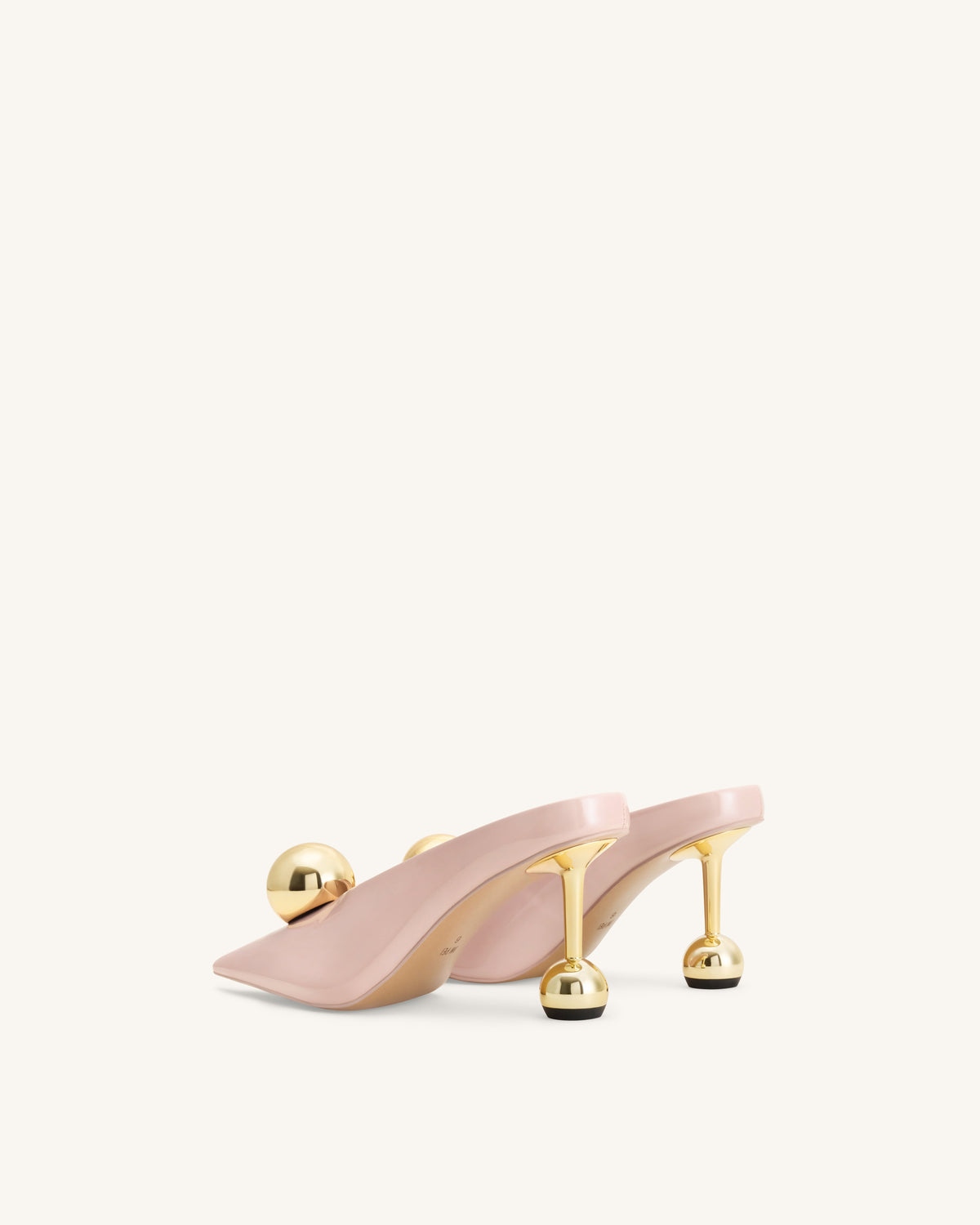 Sofia Angled Vamp Heel Mules - Dusty Pink | JW PEI