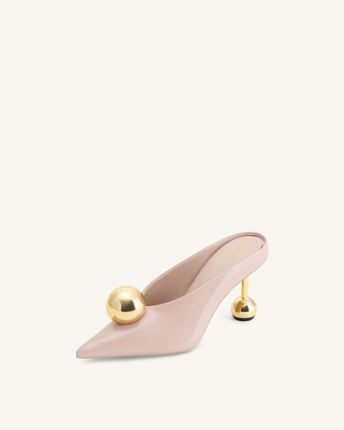 Sofia Angled Vamp Heel Mules - Dusty Pink | JW PEI