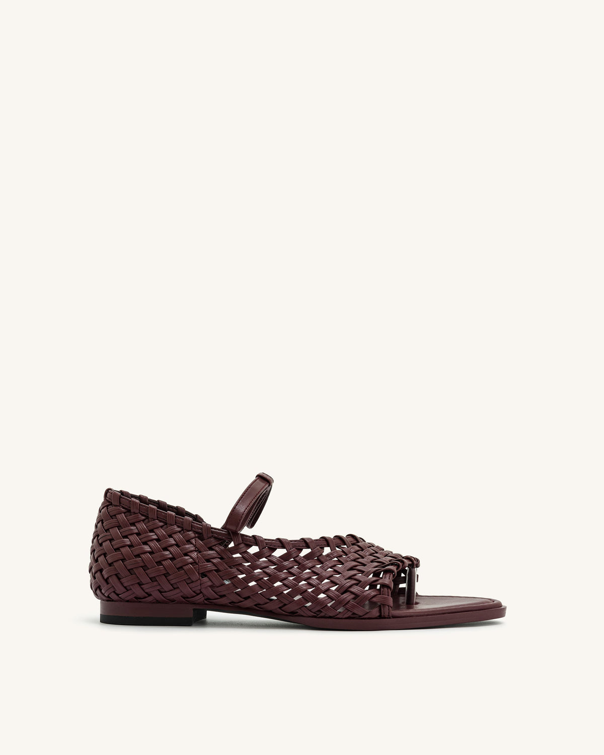 Jocelyn Weave Strap Flip-flops - Claret Red | JW PEI