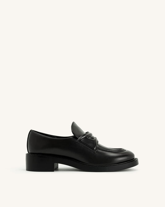 Micah Chunky Loafer - Black | JW PEI