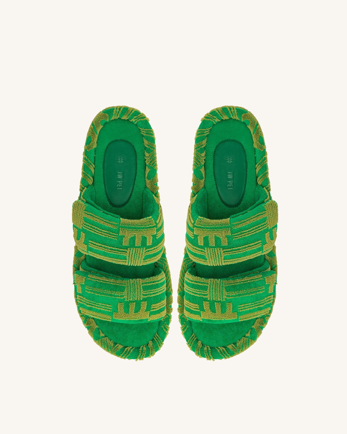 Lexi Terry Slide Sandal - Green | JW PEI