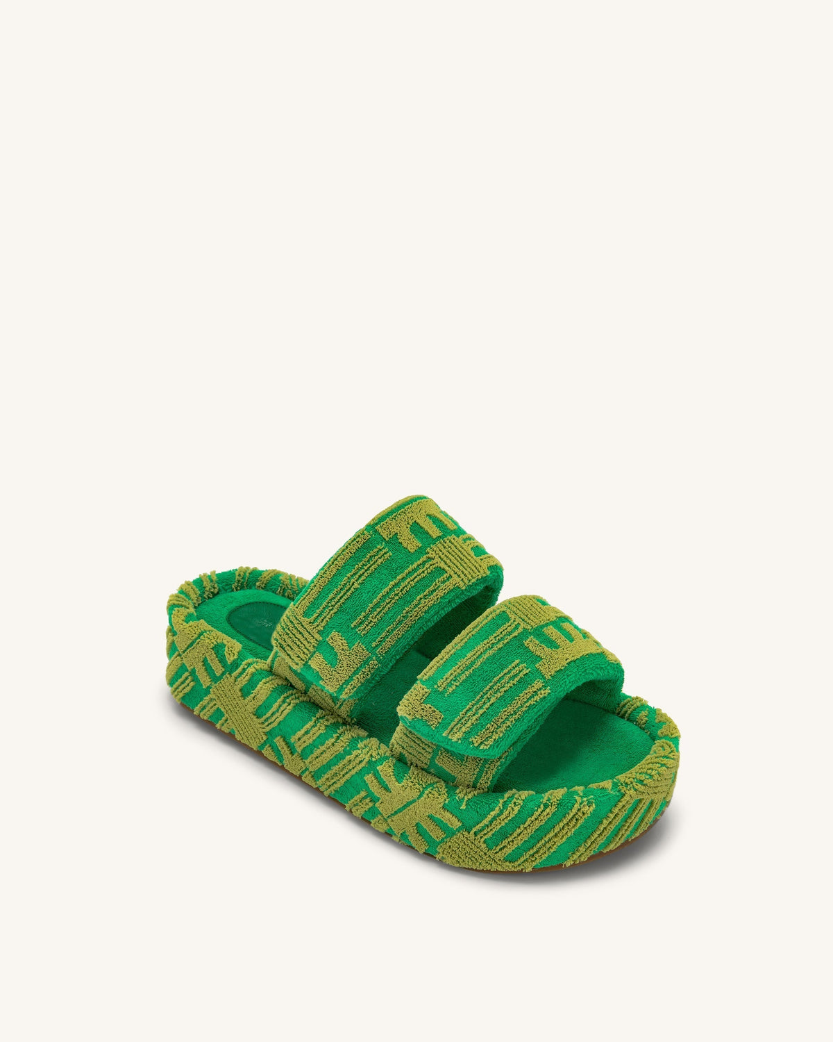 Lexi Terry Slide Sandal - Green | JW PEI