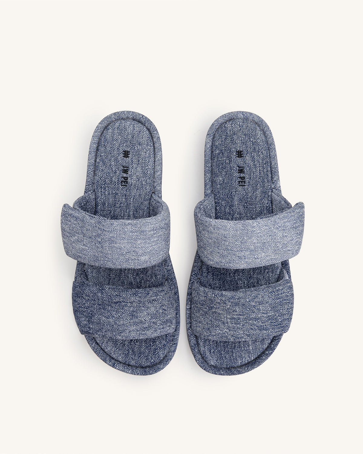 Lexi Denim Embossed Sandal - Blue | JW PEI