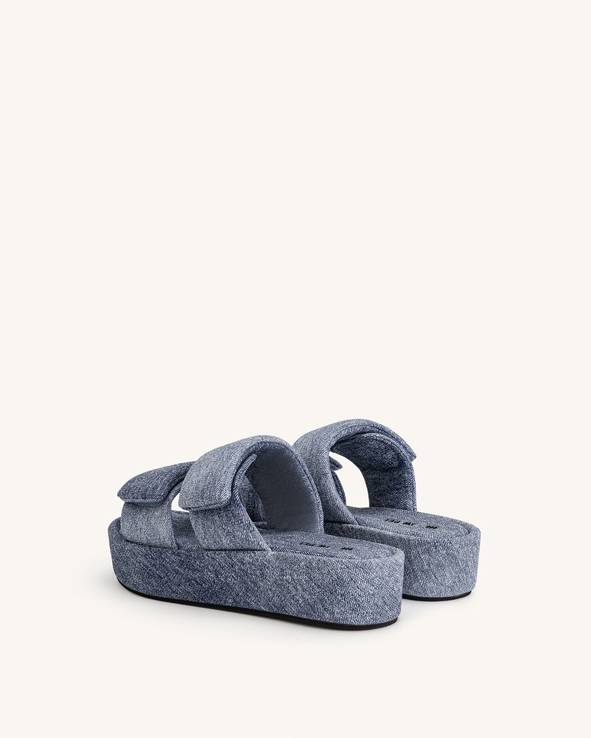 Lexi Denim Embossed Sandal - Blue | JW PEI