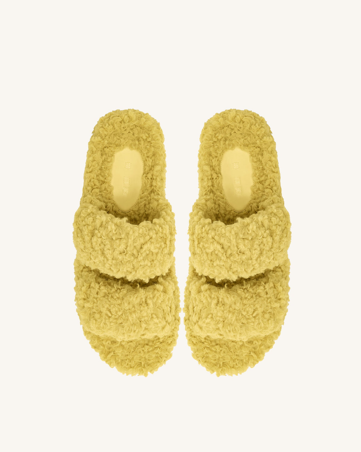 Lexi Faux Fur Platform Sandal - Yellow | JW PEI