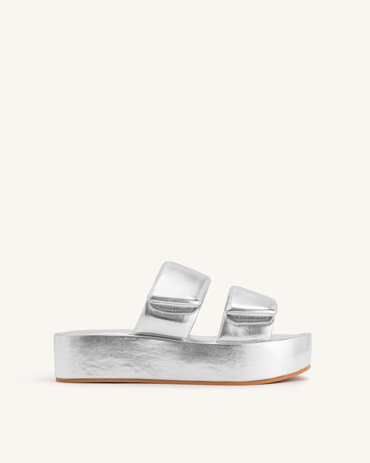 Lexi Metallic Sandal - Silver | JW PEI