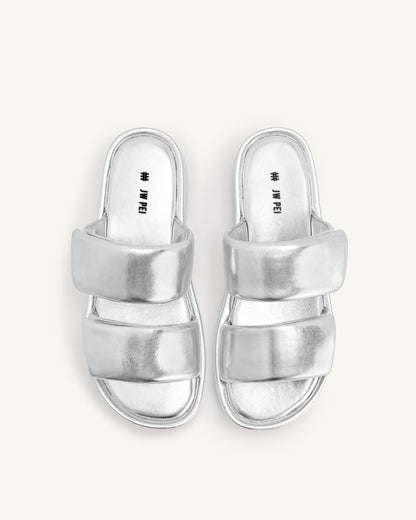 Lexi Metallic Sandal - Silver | JW PEI