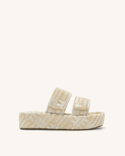 Lexi Terry Slide Sandal - OatMilk | JW PEI