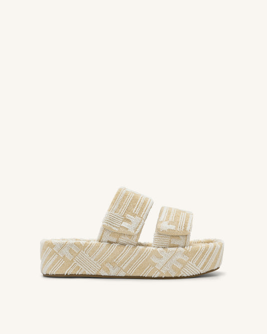 Lexi Terry Slide Sandal - OatMilk | JW PEI