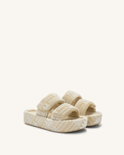 Lexi Terry Slide Sandal - OatMilk | JW PEI