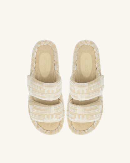 Lexi Terry Slide Sandal - OatMilk | JW PEI