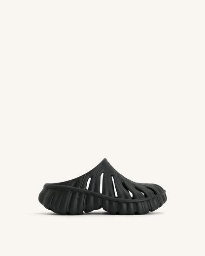 Tara Leaf Platform Clog - Black | JW PEI