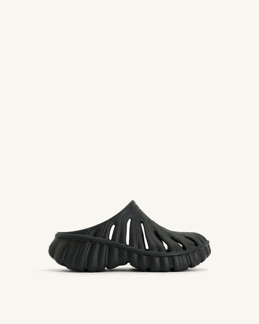 Tara Leaf Platform Clog - Black | JW PEI