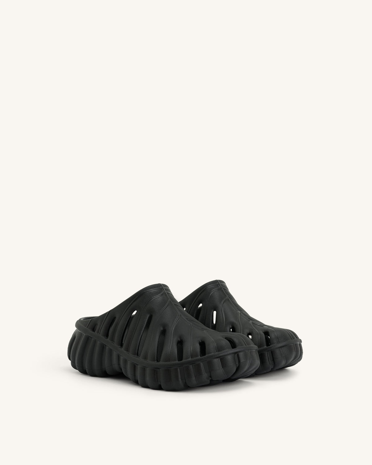 Tara Leaf Platform Clog - Black | JW PEI