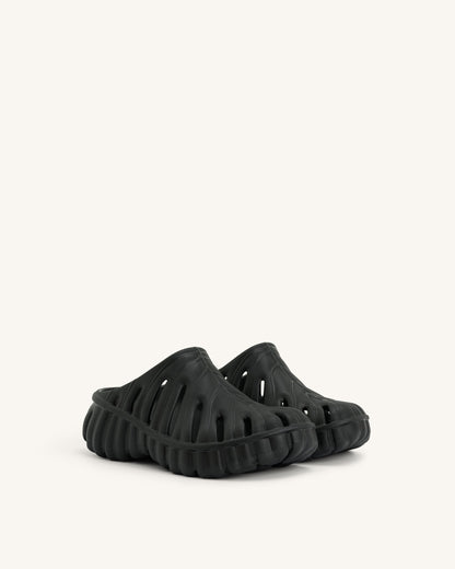 Tara Leaf Platform Clog - Black | JW PEI