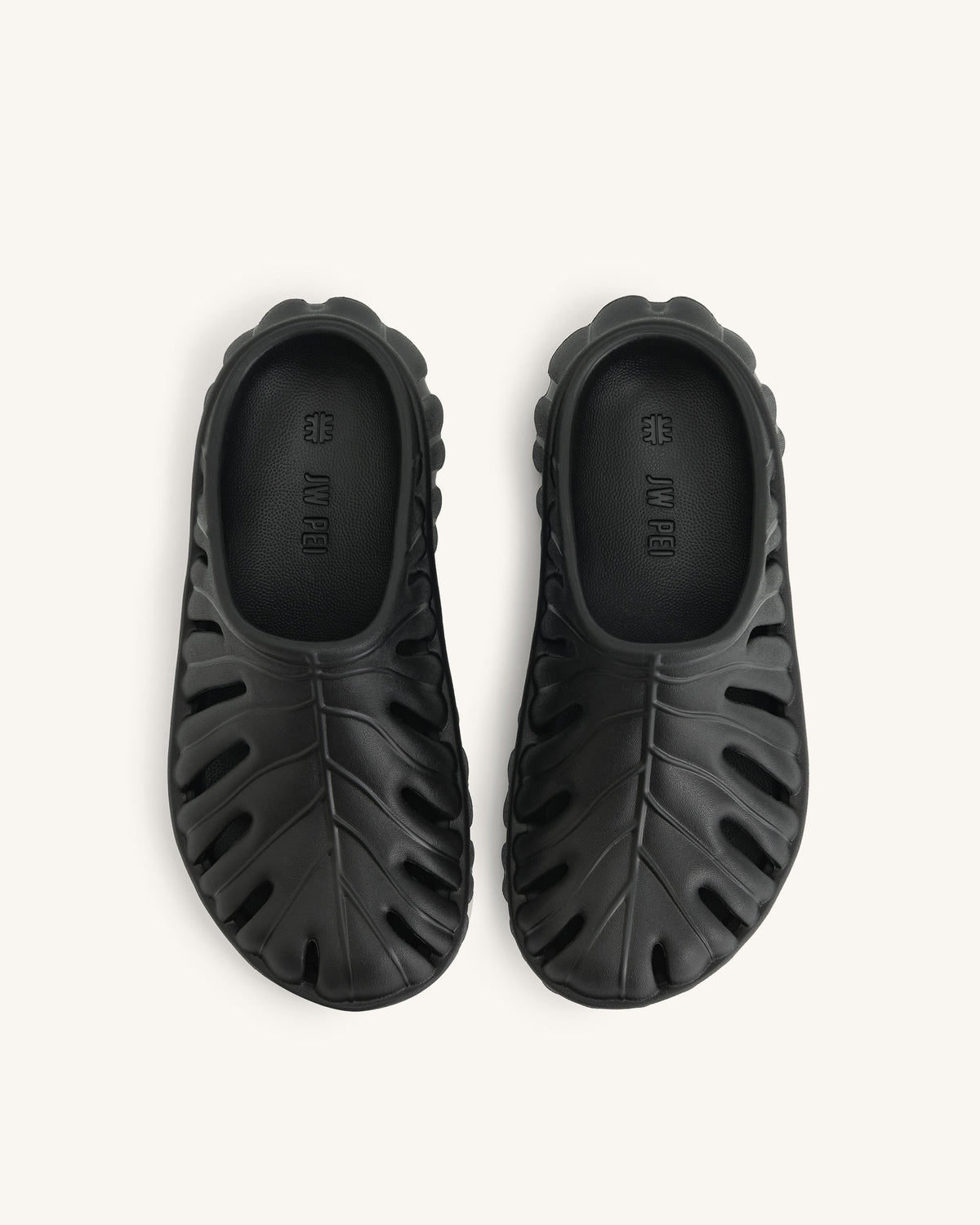 Tara Leaf Platform Clog - Black | JW PEI