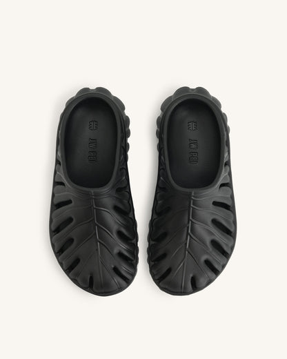 Tara Leaf Platform Clog - Black | JW PEI
