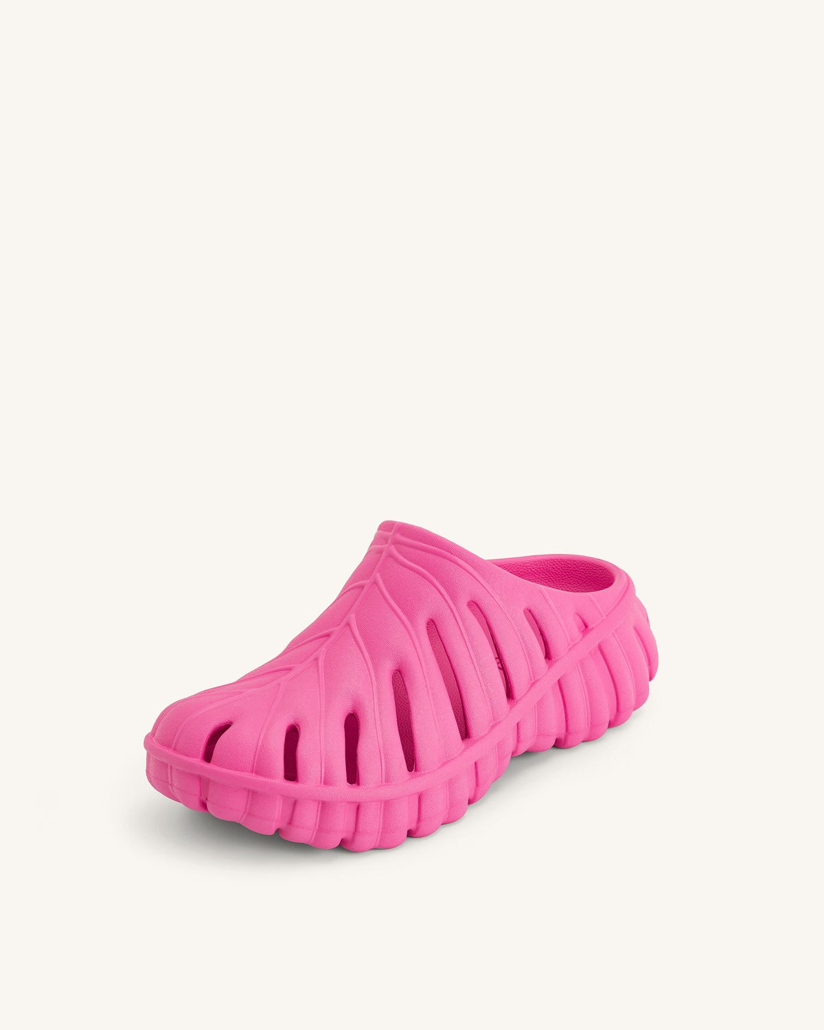 Tara Leaf Platform Clog - Bright Pink | JW PEI