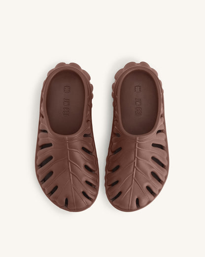 Tara Leaf Platform Clog - Brown | JW PEI
