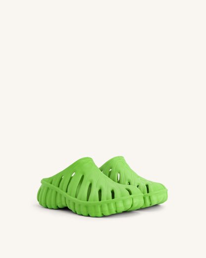 Tara Leaf Platform Clog - Neon Green | JW PEI
