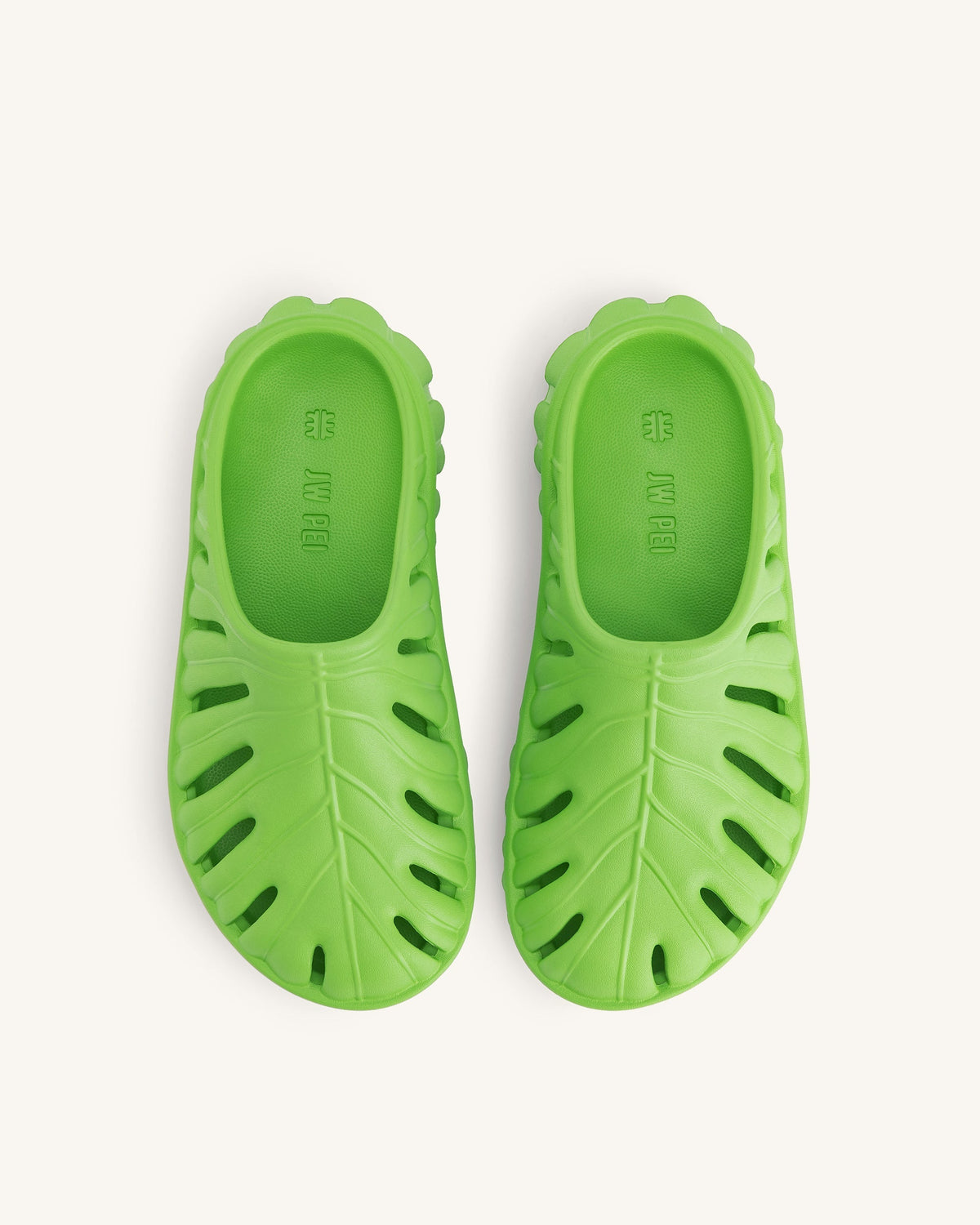 Tara Leaf Platform Clog - Neon Green | JW PEI
