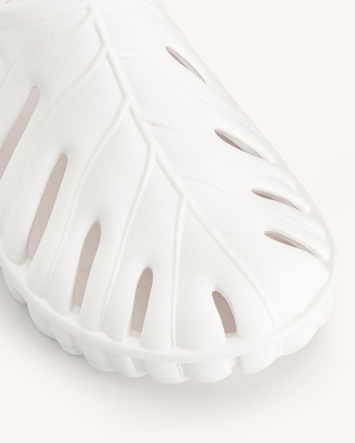 Tara Leaf Platform Clog - White | JW PEI