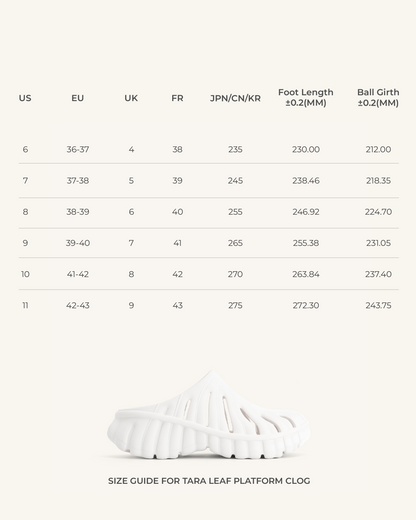 Tara Leaf Platform Clog - White | JW PEI
