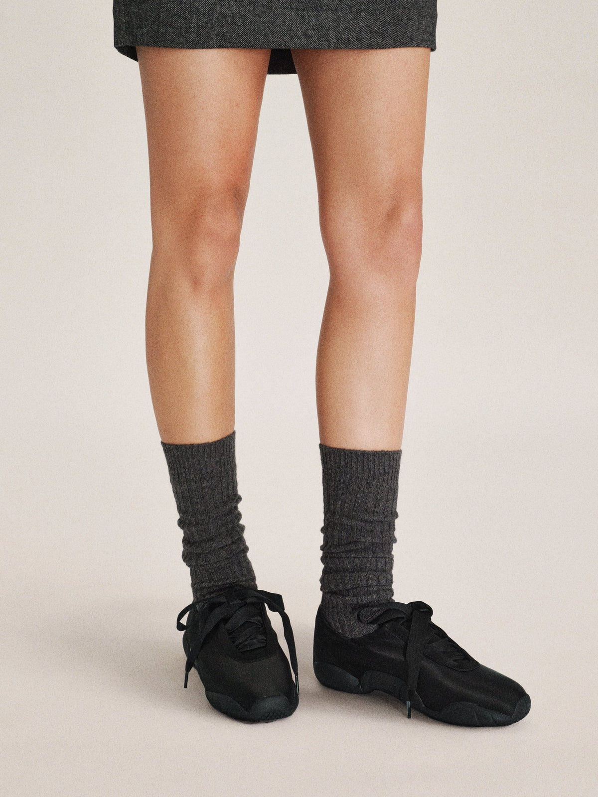 Flavia Ballerina Sneakers - Black | JW PEI