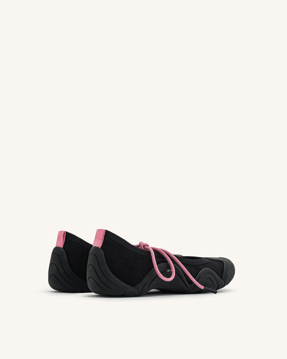 Caitlin Lace-up Ballerina Sneakers - Black | JW PEI