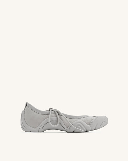 Caitlin Lace-up Ballerina Sneakers - Grey | JW PEI