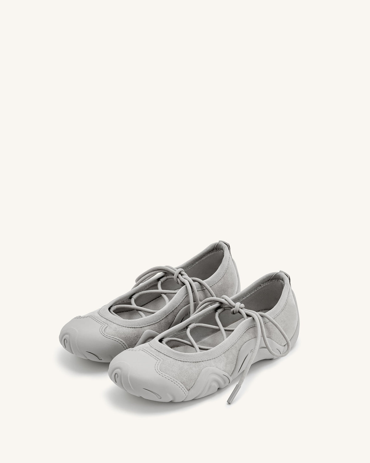 Caitlin Lace-up Ballerina Sneakers - Grey | JW PEI