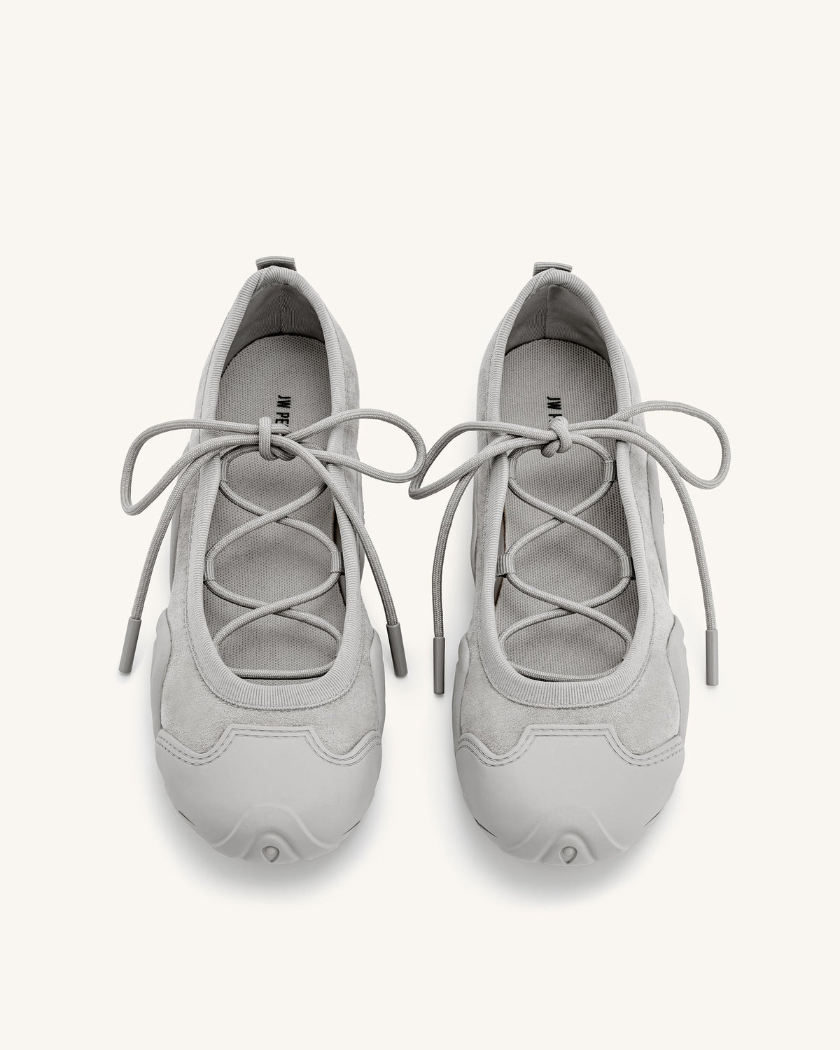 Caitlin Lace-up Ballerina Sneakers - Grey | JW PEI