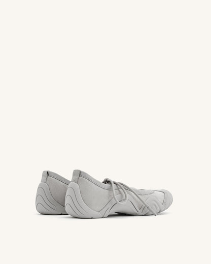 Caitlin Lace-up Ballerina Sneakers - Grey | JW PEI