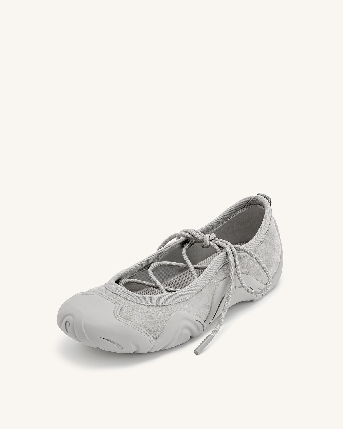 Caitlin Lace-up Ballerina Sneakers - Grey | JW PEI