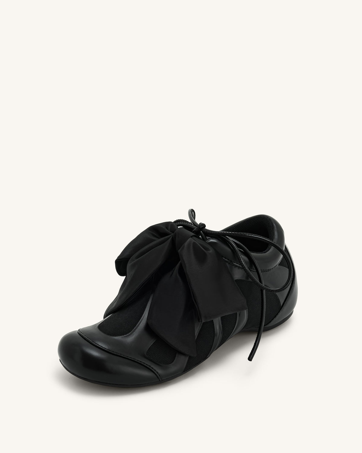 Rosie Bow Tie Low Top Sneakers - Black | JW PEI