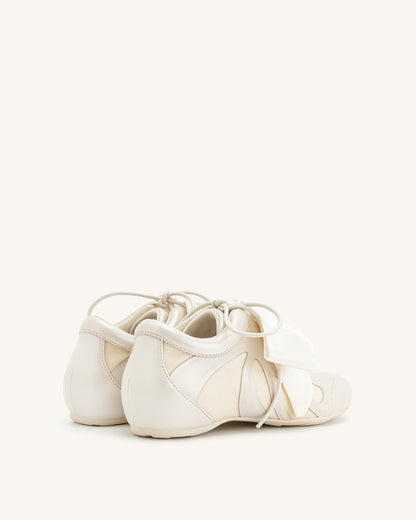 Rosie Bow Tie Low Top Sneakers - White | JW PEI