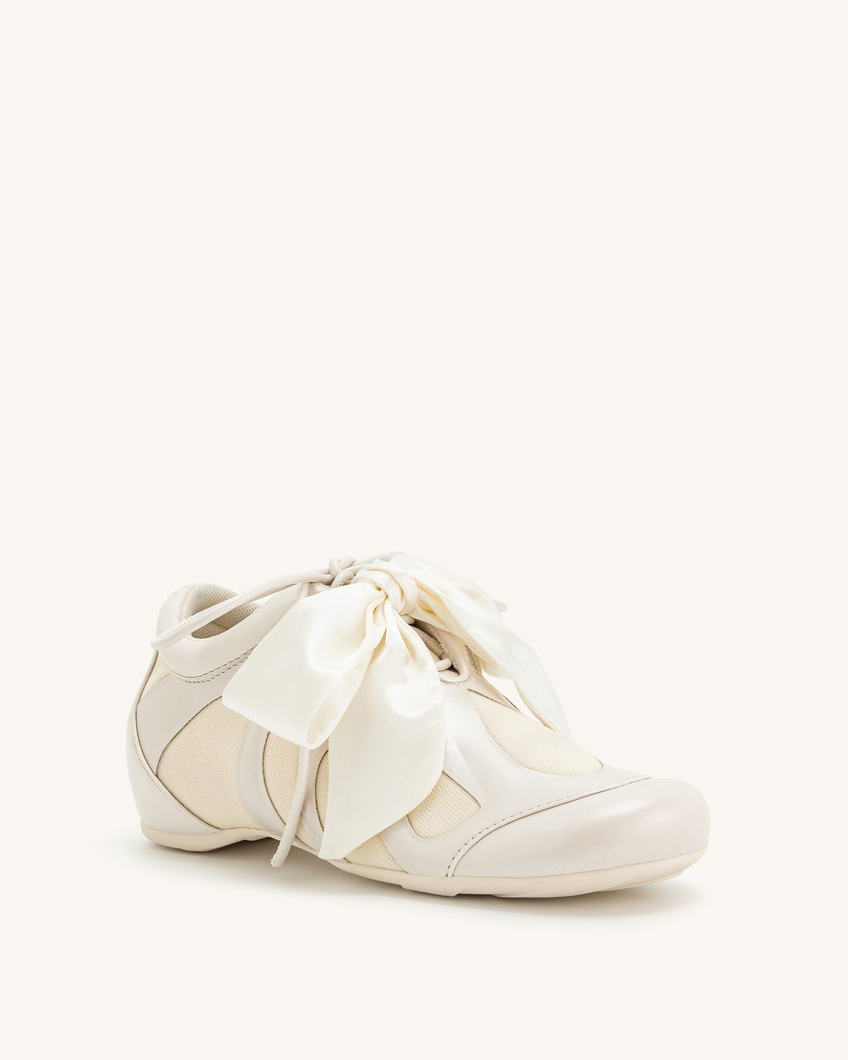 Rosie Bow Tie Low Top Sneakers - White | JW PEI