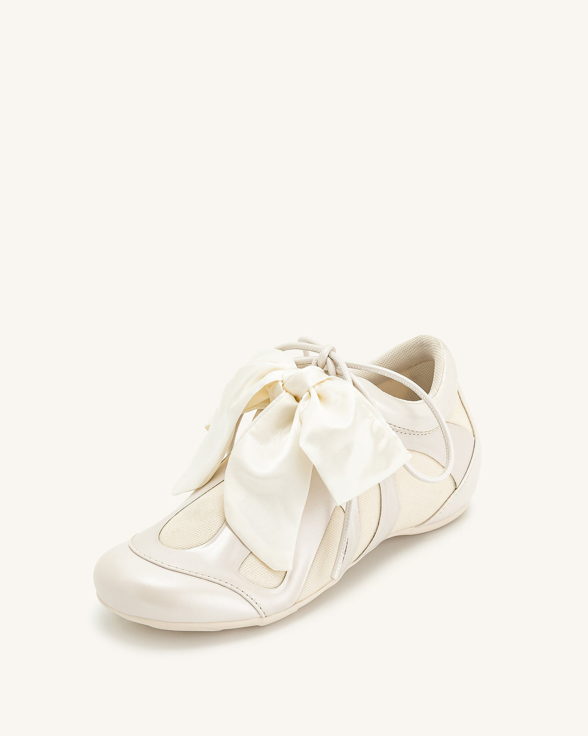 Rosie Bow Tie Low Top Sneakers - White | JW PEI