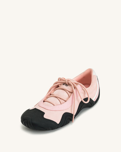 Caitlin Lace-up Ballerina Sneakers - Pink | JW PEI