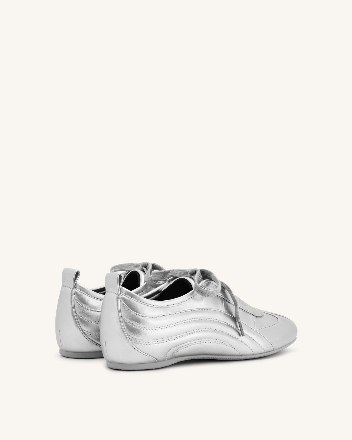 Ferne Streamlined Lustrous Sneakers - Silver | JW PEI