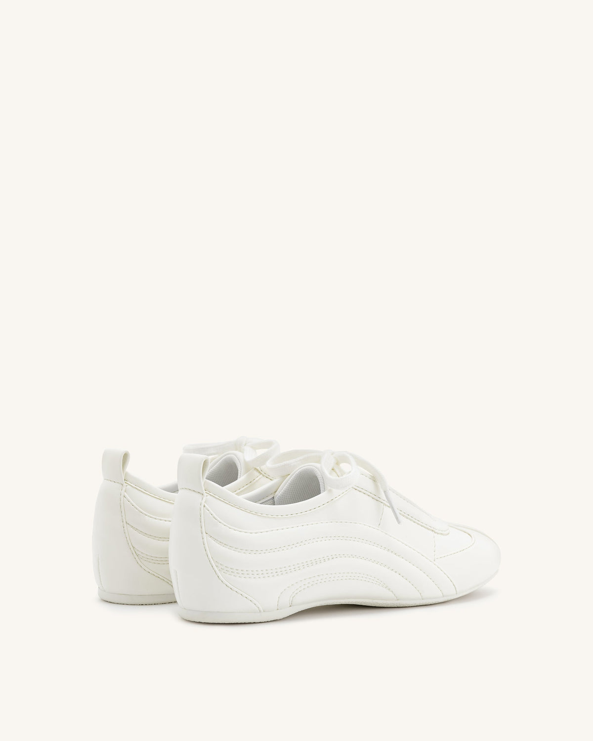 Ferne Streamlined Lustrous Sneakers - White | JW PEI
