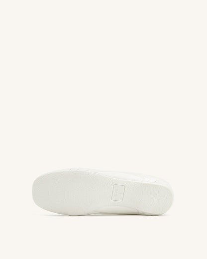 Ferne Streamlined Lustrous Sneakers - White | JW PEI