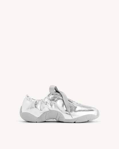 Flavia Ballerina Sneakers - Silver | JW PEI