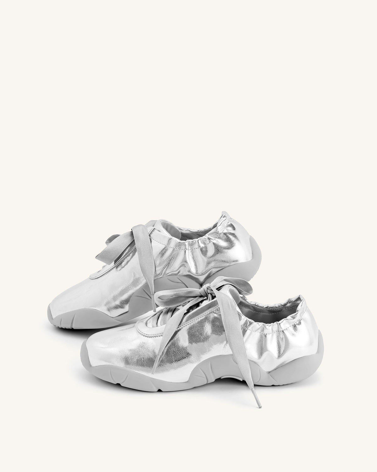 Flavia Ballerina Sneakers - Silver | JW PEI