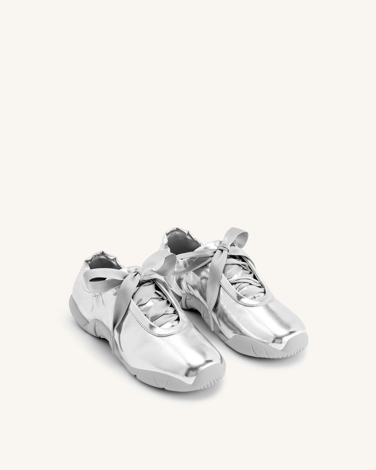 Flavia Ballerina Sneakers - Silver | JW PEI